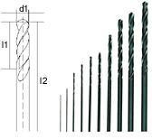 Свёрла спиральные Proxxon, сталь HSS набор 10шт, диаметр 0,3-3,2мм. (28874) 