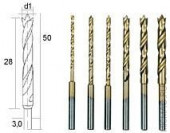 Свёрла спиральные Proxxon с направляющим центром, сталь HSS набор 10шт, диаметр 1,5-4,0мм. (28876)