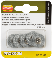 Стальные щетки Proxxon, 5 шт., 22 мм. (28952) Стальные щетки Proxxon, 5 шт., 22 мм. (28952)