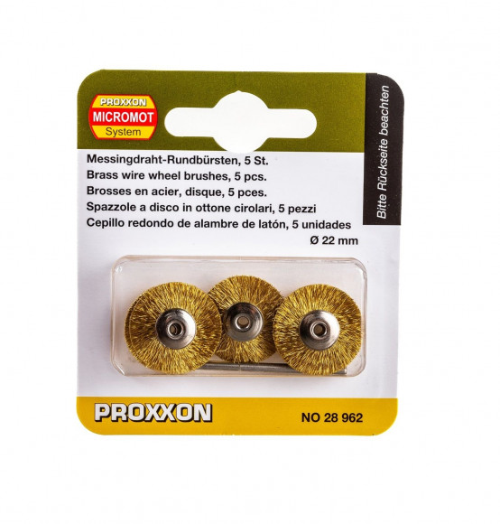 Латунные щетки Proxxon, 5 шт., 22 мм. (28962) Латунные щетки Proxxon, 5 шт., 22 мм. (28962)
