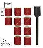 Шлифовальные цилиндры Proxxon с дискодержателем, зерн. К 150, 10 шт. (28980) 