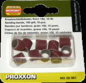 Шлифовальные цилиндры Proxxon, зерн. К 150, 10 шт. (28981)