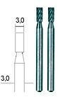 Фрезы Proxxon набор 2 шт., цилиндр, диаметр 3 мм. (28722) 