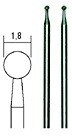 Боры с алмазным напылением Proxxon, сфера, 1.8 мм, 2 шт. (28222) Боры с алмазным напылением Proxxon, сфера, 1.8 мм, 2 шт. (28222)