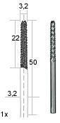 Твердосплавная рашпильная фреза для Proxxon FEX (28757) 