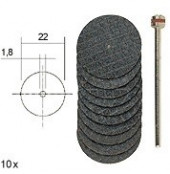 Армированные отрезные диски Proxxon 10 шт., 22 мм, с дискодержателем (28808) Армированные отрезные диски Proxxon 10 шт., 22 мм, с дискодержателем (28808)