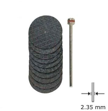 Армированные отрезные диски Proxxon 10 шт., 22 мм, с дискодержателем (28808) 