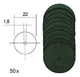 Диски корундовые отрезные Proxxon 50 шт. диаметр 22 мм. (28812) 