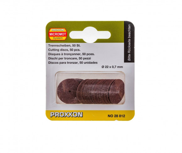 Диски корундовые отрезные Proxxon 50 шт. диаметр 22 мм. (28812) Диски корундовые отрезные Proxxon 50 шт. диаметр 22 мм. (28812)