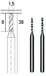 Твердосплавные сверла Proxxon, 2 шт., диам.1,5 мм. (28326)