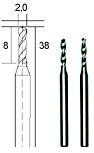 Твердосплавные сверла Proxxon, 2шт., 2,0мм. (28328)