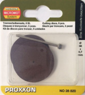 Корундовые отрезные диски Proxxon с держателем 38 мм, 5 шт. (28820) Корундовые отрезные диски Proxxon с держателем 38 мм, 5 шт. (28820)