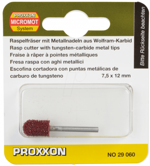 Обдирочная фреза Proxxon, цилиндр с закругленной головкой 7,5 х 12 мм. (29060) 