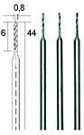 Вольфрам-ванадиевые свёрла Proxxon, 0,8 мм., 3 шт. (28852)