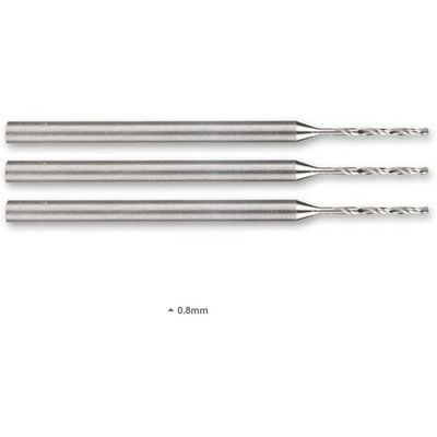 Вольфрам-ванадиевые свёрла Proxxon, 0,8 мм., 3 шт. (28852) 